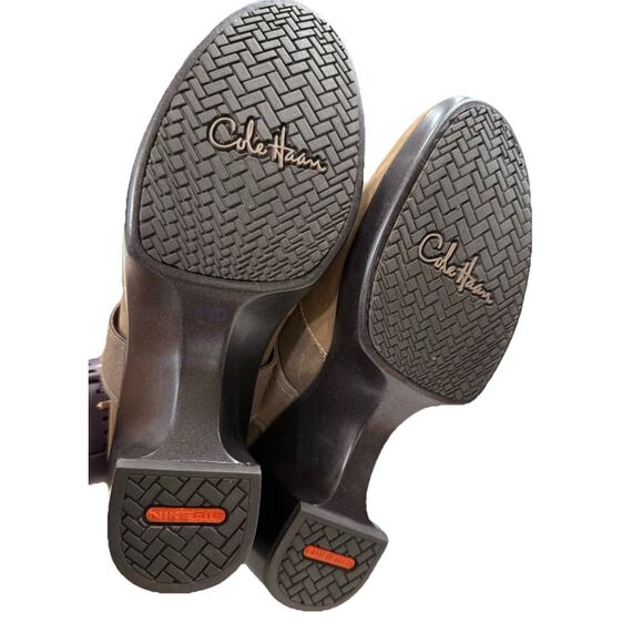 Cole Haan Air Sara Clogs Womens 9B Brown Leather Mules Slip On Block Heel - Picture 9 of 9